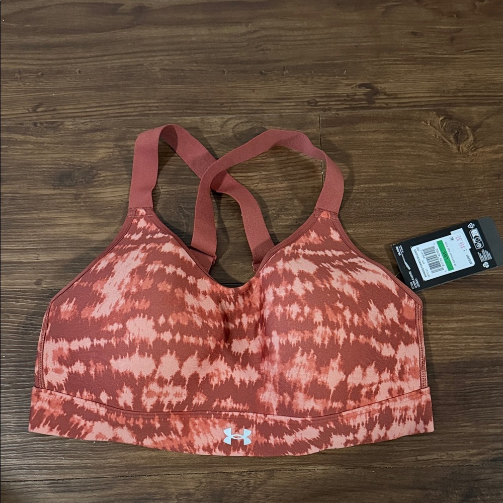 Under Armour Women's Sports Bra - Coral Pattern